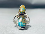 Fantastic Vintage Native American Navajo 8 Turquoise Sterling Silver Ring-Nativo Arts