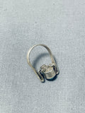 Fantastic Vintage Native American Navajo Blue Gem Turquoise Sterling Silver Spider Ring-Nativo Arts