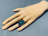 Fantastic Vintage Native American Navajo Royston Turquoise Sterling Silver Ring-Nativo Arts