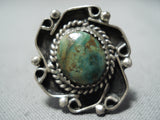 Fantastic Vintage Native American Navajo Royston Turquoise Sterling Silver Ring Old-Nativo Arts