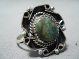 Fantastic Vintage Native American Navajo Royston Turquoise Sterling Silver Ring Old-Nativo Arts