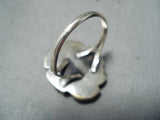 Fantastic Vintage Native American Navajo Royston Turquoise Sterling Silver Ring Old-Nativo Arts