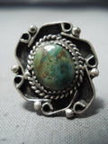 Fantastic Vintage Native American Navajo Royston Turquoise Sterling Silver Ring Old-Nativo Arts