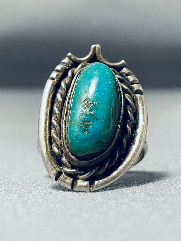 Fantastic Vintage Native American Navajo Royston Turquoise Sterling Silver Ring-Nativo Arts
