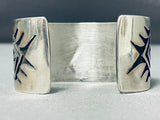 Fascinating Native American Zuni Timmy Edaakie Sterling Silver Kokopelli Large Bracelet-Nativo Arts