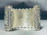 Fascinating Vintage Native American Navajo Morenci Turquoise Sterling Silver Bracelet Signed-Nativo Arts