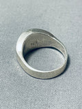 Fascinating Vintage Native American Navajo Turquoise Lapis Inlay Sterling Silver Ring-Nativo Arts
