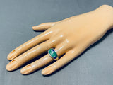 Fascinating Vintage Native American Navajo Turquoise Lapis Inlay Sterling Silver Ring-Nativo Arts