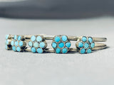 Flower Garden Vintage Native American Zuni Turquoise Sterling Silver Bracelet-Nativo Arts