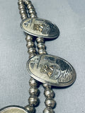 Focused Detailed Vintage Native American Navajo Sterling Silver Gold Necklace-Nativo Arts