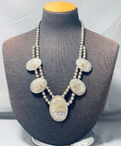 Focused Detailed Vintage Native American Navajo Sterling Silver Gold Necklace-Nativo Arts