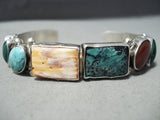 Garcia Family Vintage Native American Navajo Turquoise Sterling Silver Sampler Bracelet-Nativo Arts