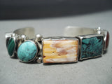 Garcia Family Vintage Native American Navajo Turquoise Sterling Silver Sampler Bracelet-Nativo Arts