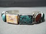Garcia Family Vintage Native American Navajo Turquoise Sterling Silver Sampler Bracelet-Nativo Arts