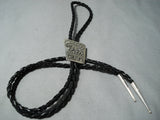 Gerald Bitsie Vintage Navajo Sterling Silver Bolo Native American-Nativo Arts