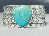 Gorgeous San Felipe Kingman Turquoise Sterling Silver Bracelet-Nativo Arts