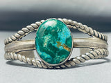 Gorgeous Vintage Native American Navajo Turquoise Sterling Silver Bracelet-Nativo Arts