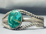 Gorgeous Vintage Native American Navajo Turquoise Sterling Silver Bracelet-Nativo Arts