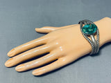 Gorgeous Vintage Native American Navajo Turquoise Sterling Silver Bracelet-Nativo Arts