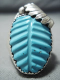 Gorgeous Zuni Turquoise Sterling Silver Ring Native American-Nativo Arts