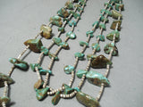 Grand Vintage Native American Navajo Blue And Green Turquoise Heishi Necklace-Nativo Arts