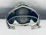 Hand Carved Chief Head Vintage Native American Navajo Turquoise Sterling Silver Bracelet-Nativo Arts