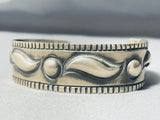 Hand Hammered Shell Native American Navajo Sterling Silver Bracelet-Nativo Arts