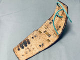 Hand Tooled Vintage Native American Navajo Turquoise Sterling Silver Ketoh Bracelet-Nativo Arts