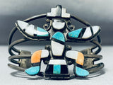 Heavier Vintage Native American Zuni Turquoise Sterling Silver Bracelet-Nativo Arts