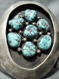 Heavy 100+ Gram Vintage Native American Navajo Spider Turquoise Sterling Silver Bracelet-Nativo Arts