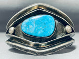 Heavy 121 Gram Vintage Native American Navajo Spiderweb Turquoise Sterling Silver Bracelet-Nativo Arts