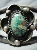 Heavy Authentic Vintage Native American Navajo Royston Turquoise Sterling Silver Bracelet-Nativo Arts