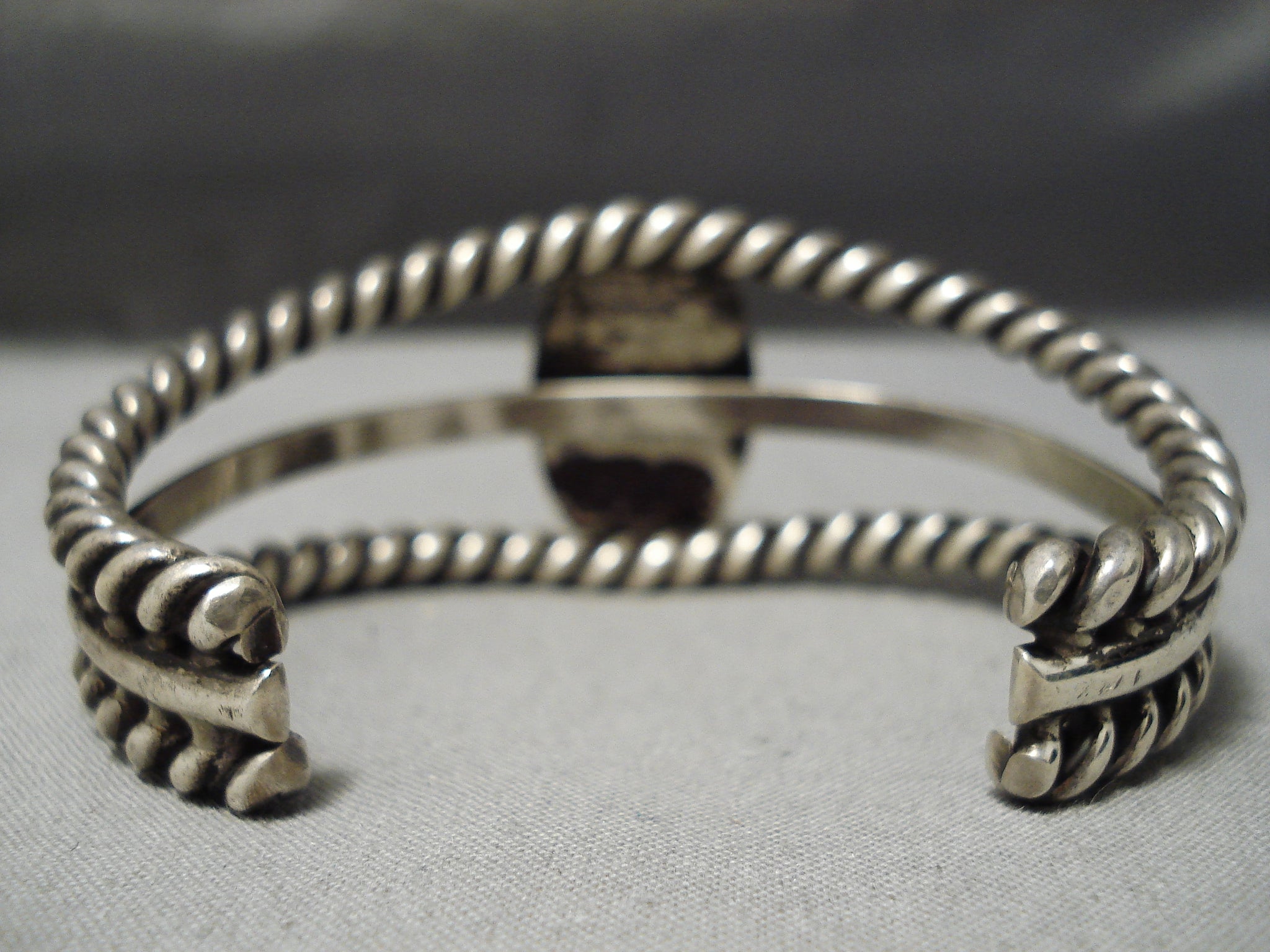 Heavy Coiled Thick Vintage Native American Navajo Turquoise Sterling S ...