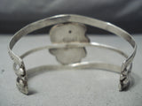Heavy Earlier Vintage Native American Navajo #8 Turquoise Sterling Silver Bracelet-Nativo Arts