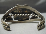 Heavy Thick Vintage Native American Navajo Cerrillos Turquoise Sterling Silver Bracelet Old-Nativo Arts