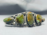 Highly Coveted Damale Turquoise Native American Navajo Vic Begay Sterling Silver Bracelet-Nativo Arts
