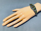 Highly Coveted Damale Turquoise Native American Navajo Vic Begay Sterling Silver Bracelet-Nativo Arts