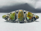 Highly Coveted Damale Turquoise Native American Navajo Vic Begay Sterling Silver Bracelet-Nativo Arts