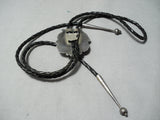 Highly Detailed Vintage Native American Navajo Sterling Silver Ram Pearl Bolo Tie-Nativo Arts