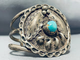 Highly Detailed Vintage Native American Navajo Turquoise Sterling Silver Bracelet-Nativo Arts
