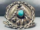 Highly Detailed Vintage Native American Navajo Turquoise Sterling Silver Bracelet-Nativo Arts
