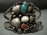 Honeycombs Of Silver Vintage Native American Jewelry Navajo Turquoise Sterling Bracelet Cuff Old-Nativo Arts