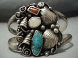 Honeycombs Of Silver Vintage Native American Jewelry Navajo Turquoise Sterling Bracelet Cuff Old-Nativo Arts