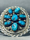 Huge Authentic Vintage Native American Navajo Turquoise Sterling Silver Bracelet-Nativo Arts