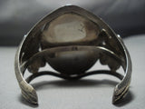 Huge Kachina!! Vintage Native American Jewelry Navajo Turquoise Sterling Silver Flower Bracelet Old-Nativo Arts
