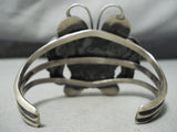 Huge Native American Navajo Royston Turquoise Butterfly Sterling Silver Bracelet-Nativo Arts