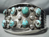 Huge Vintage Native American Navajo Bisbee Turquoise Sterling Silver Bracelet-Nativo Arts