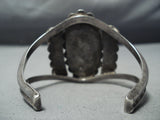 Huge Vintage Native American Navajo Persin Turquoise Sterling Silver Bracelet Old-Nativo Arts