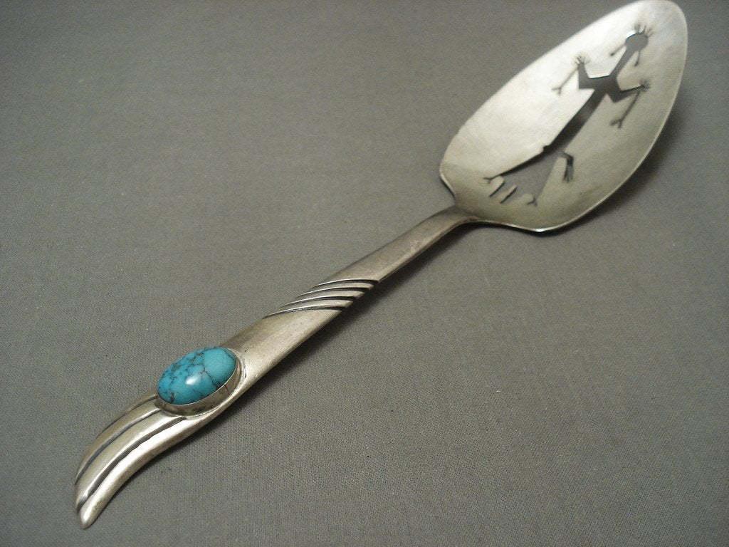 Huge Vintage Navajo Carico Lake Turquoise Yei Native American
