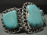 Huge Vintage Navajo Royston Turquoise 'Native American Jewelry Silver Wave' Bracelet-Nativo Arts